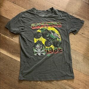 Gravedigger Charcoal Monster Truck Graphic Tee